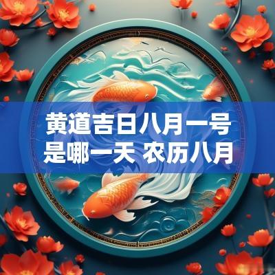 黄道吉日八月一号是哪一天 农历八月的黄道吉日是哪一天