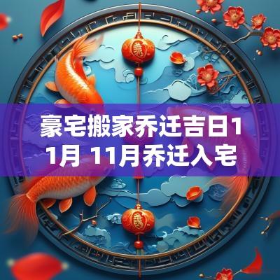 豪宅搬家乔迁吉日11月 11月乔迁入宅吉日2025