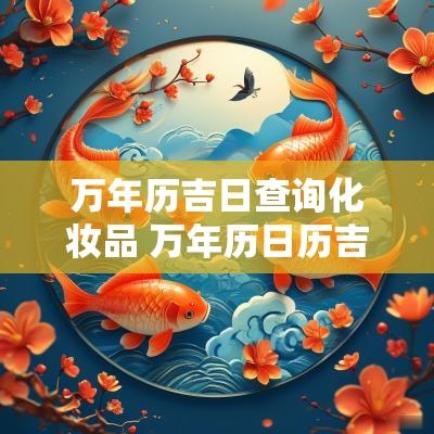万年历吉日查询化妆品 万年历日历吉日查询