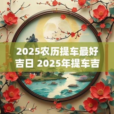 2025农历提车最好吉日 2025年提车吉日查询