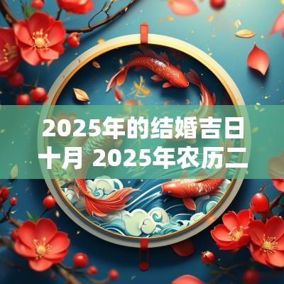 2025年的结婚吉日十月 2025年农历二月结婚吉日表