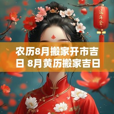 农历8月搬家开市吉日 8月黄历搬家吉日
