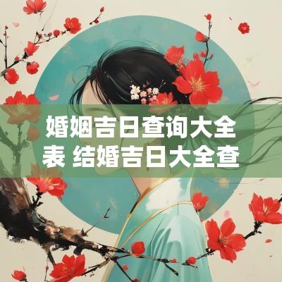 婚姻吉日查询大全表 结婚吉日大全查询今天