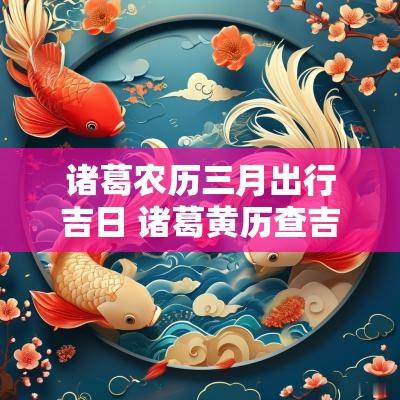 诸葛农历三月出行吉日 诸葛黄历查吉日