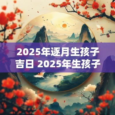 2025年逐月生孩子吉日 2025年生孩子吉日下半年