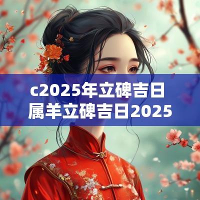 c2025年立碑吉日 属羊立碑吉日2025年