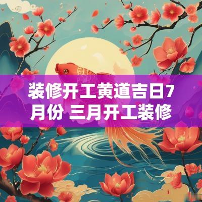 装修开工黄道吉日7月份 三月开工装修黄道吉日