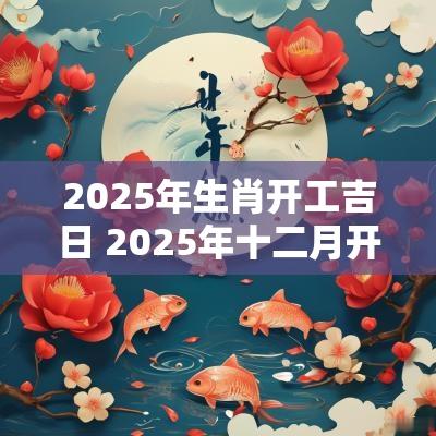 2025年生肖开工吉日 2025年十二月开工吉日