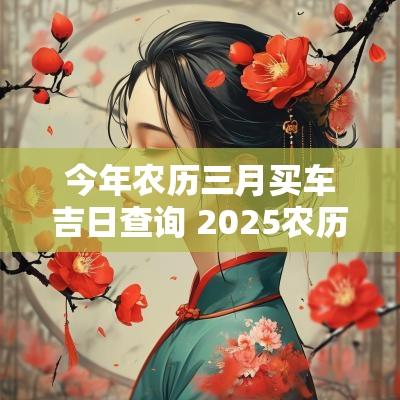 今年农历三月买车吉日查询 2025农历3月买车吉日
