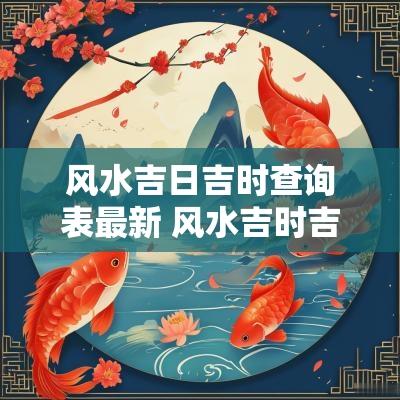 风水吉日吉时查询表最新 风水吉时吉日查询大全