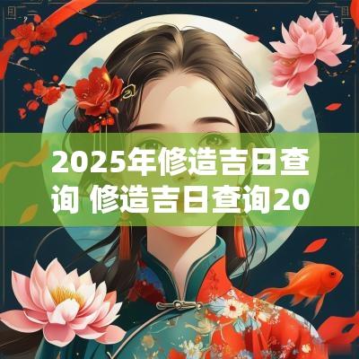 2025年修造吉日查询 修造吉日查询2025年黄道吉日
