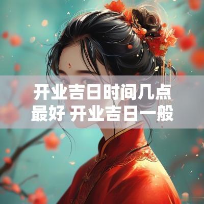 开业吉日时间几点最好 开业吉日一般几点合适