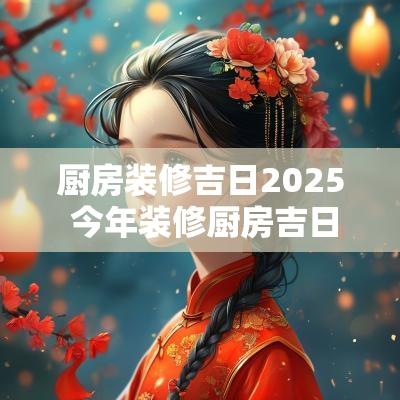 厨房装修吉日2025 今年装修厨房吉日大全图