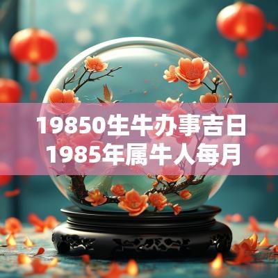 19850生牛办事吉日 1985年属牛人每月吉日