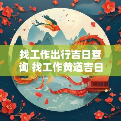 找工作出行吉日查询 找工作黄道吉日一览表