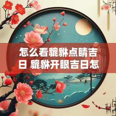 怎么看貔貅点睛吉日 貔貅开眼吉日怎么选