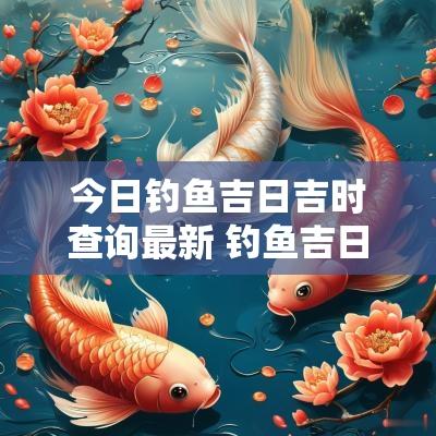 今日钓鱼吉日吉时查询最新 钓鱼吉日查询2025