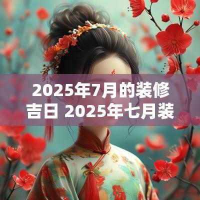 2026年7月的装修吉日 2026年七月装修吉日查询 2026年7月的装修吉日 2026年七月装修吉日查询