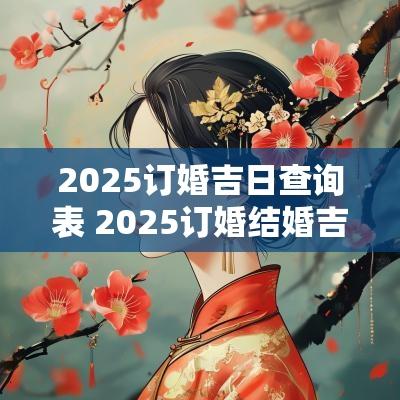 2025订婚吉日查询表 2025订婚结婚吉日