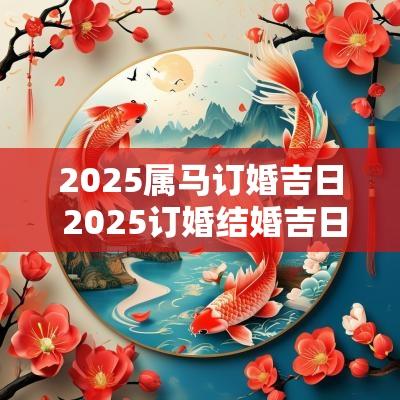 2025属马订婚吉日 2025订婚结婚吉日