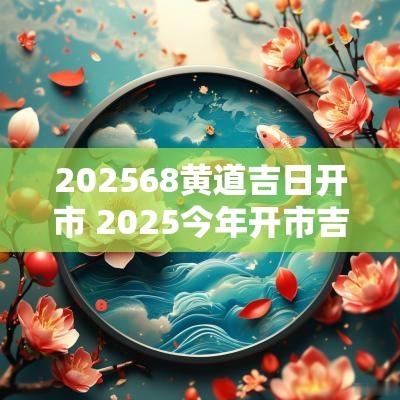 202568黄道吉日开市 2025今年开市吉日