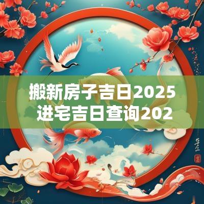 搬新房子吉日2025 进宅吉日查询2025