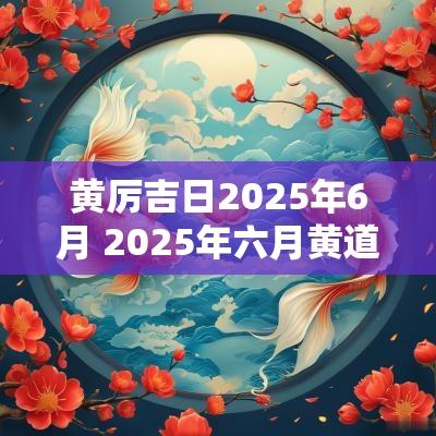 黄厉吉日2025年6月 2025年六月黄道吉日