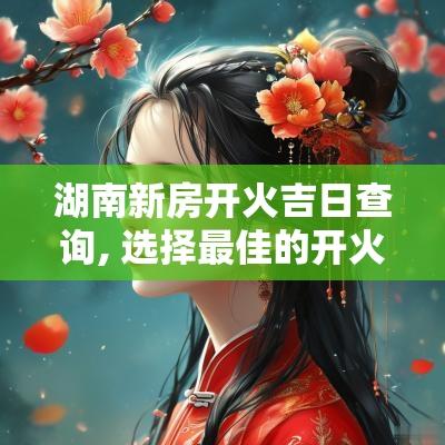 湖南新房开火吉日查询, 选择最佳的开火良辰