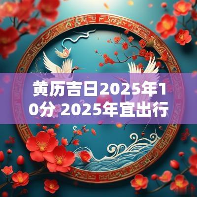 黄历吉日2025年10分 2025年宜出行吉日黄历