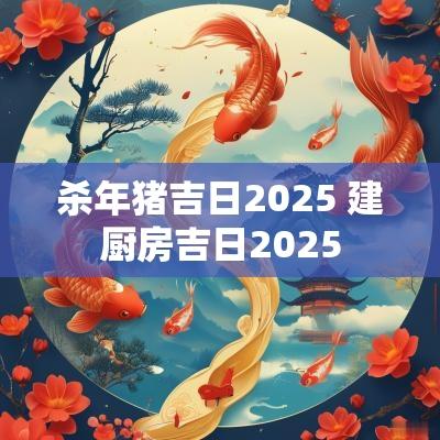 杀年猪吉日2025 建厨房吉日2025