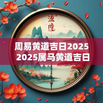 周易黄道吉日2025 2025属马黄道吉日