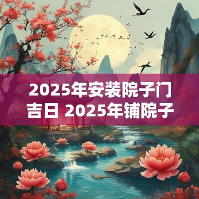 2025年安装院子门吉日 2025年铺院子吉日