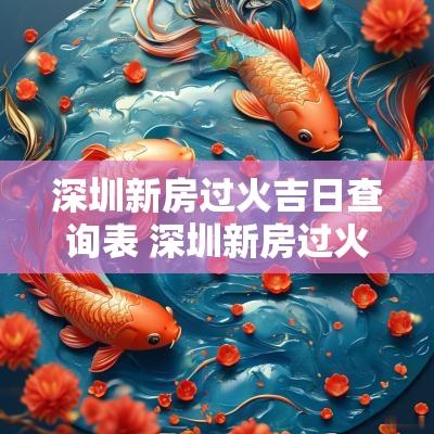 深圳新房过火吉日查询表 深圳新房过火