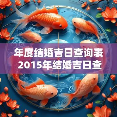 年度结婚吉日查询表 2015年结婚吉日查询一览表