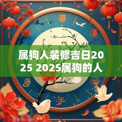 属狗人装修吉日2025 2025属狗的人搬家吉日