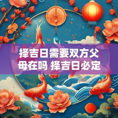 择吉日需要双方父母在吗 择吉日必定要选黄道吉日吗