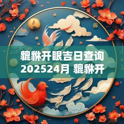 貔貅开眼吉日查询202524月 貔貅开眼日子怎么选