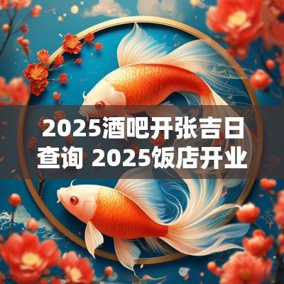 2025酒吧开张吉日查询 2025饭店开业吉日查询免费