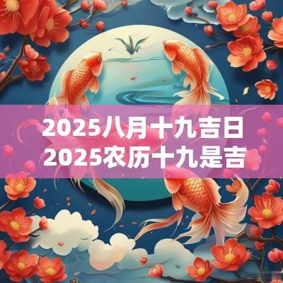 2026八月十九吉日 2026农历十九是吉日吗 2026八月十九吉日 2026农历十九是吉日吗