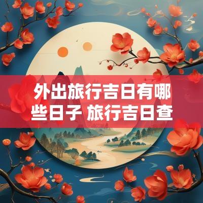 外出旅行吉日有哪些日子 旅行吉日查询大全表