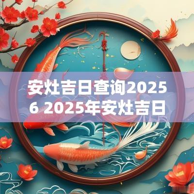 安灶吉日查询20256 2025年安灶吉日查询