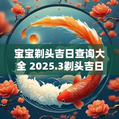 宝宝剃头吉日查询大全 2025.3剃头吉日
