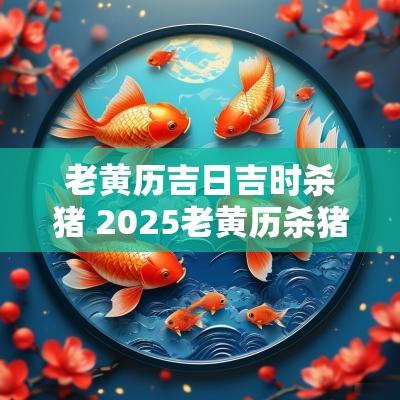 老黄历吉日吉时杀猪 2025老黄历杀猪吉日
