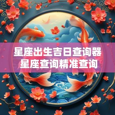 星座出生吉日查询器 星座查询精准查询器
