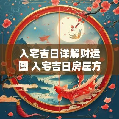 入宅吉日详解财运图 入宅吉日房屋方位风水