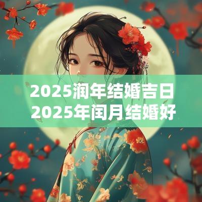 2025润年结婚吉日 2025年闰月结婚好吗
