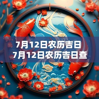 7月12日农历吉日 7月12日农历吉日查询
