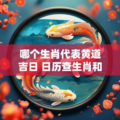 哪个生肖代表黄道吉日 日历查生肖和黄道吉日
