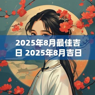 2025年8月最佳吉日 2025年8月吉日老黄历