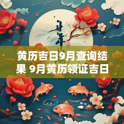 黄历吉日9月查询结果 9月黄历领证吉日查询